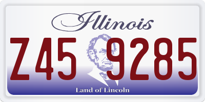 IL license plate Z459285