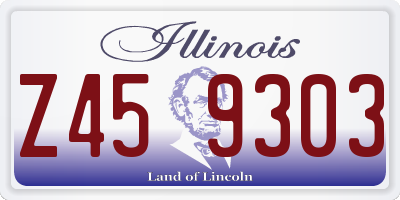 IL license plate Z459303