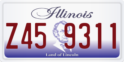 IL license plate Z459311
