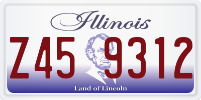 IL license plate Z459312
