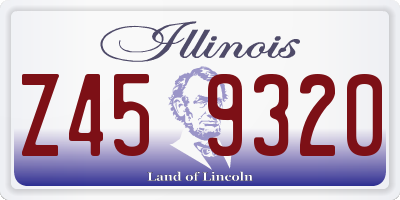 IL license plate Z459320
