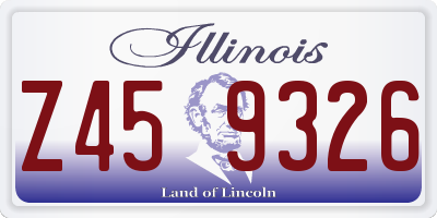 IL license plate Z459326