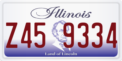 IL license plate Z459334