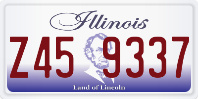 IL license plate Z459337
