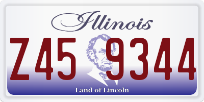 IL license plate Z459344