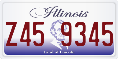 IL license plate Z459345