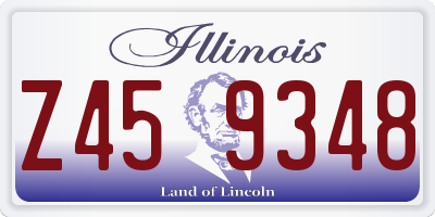 IL license plate Z459348