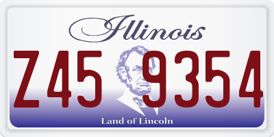 IL license plate Z459354