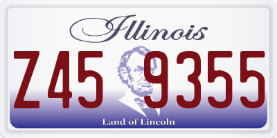 IL license plate Z459355