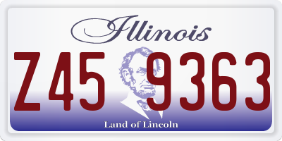 IL license plate Z459363