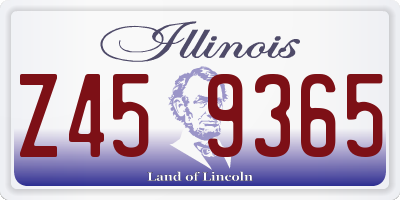 IL license plate Z459365