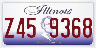 IL license plate Z459368