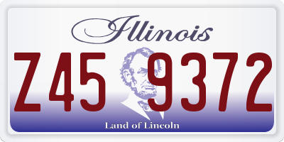 IL license plate Z459372