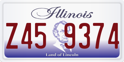 IL license plate Z459374