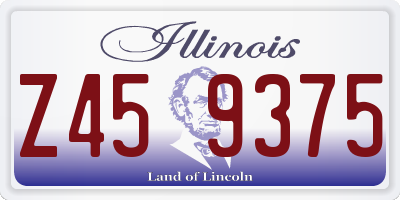 IL license plate Z459375