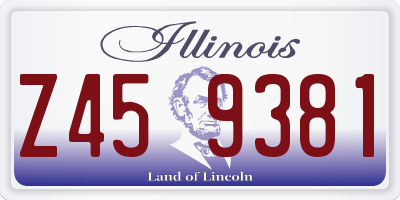 IL license plate Z459381
