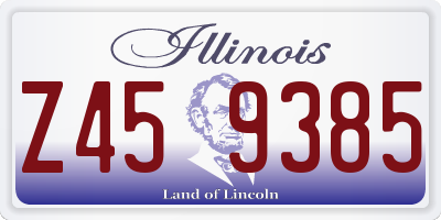 IL license plate Z459385