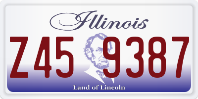 IL license plate Z459387