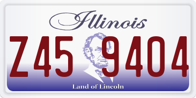 IL license plate Z459404
