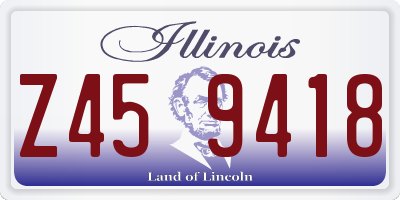 IL license plate Z459418