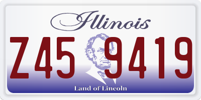IL license plate Z459419