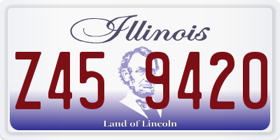 IL license plate Z459420