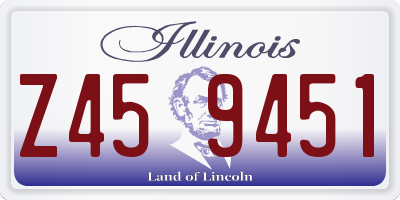 IL license plate Z459451