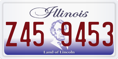 IL license plate Z459453