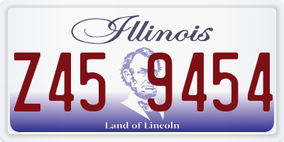 IL license plate Z459454