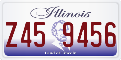 IL license plate Z459456