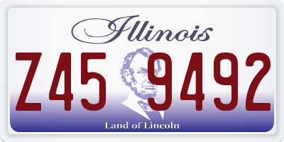 IL license plate Z459492