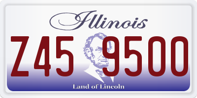 IL license plate Z459500