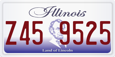 IL license plate Z459525