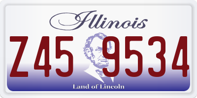 IL license plate Z459534