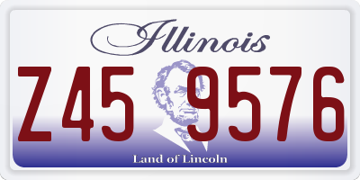 IL license plate Z459576