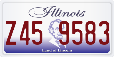 IL license plate Z459583