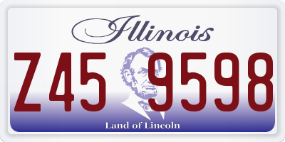 IL license plate Z459598