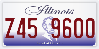IL license plate Z459600