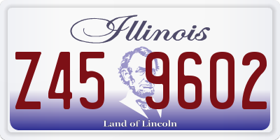 IL license plate Z459602