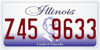 IL license plate Z459633