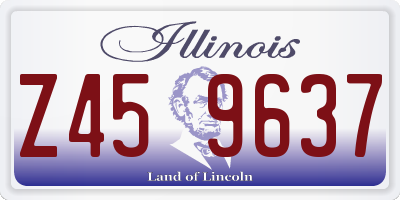 IL license plate Z459637