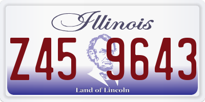 IL license plate Z459643