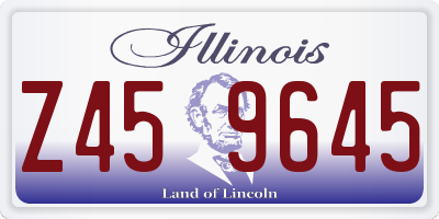 IL license plate Z459645
