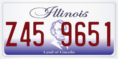 IL license plate Z459651