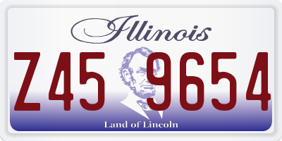 IL license plate Z459654