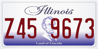 IL license plate Z459673