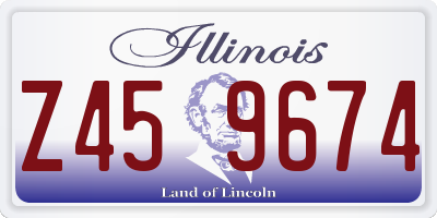 IL license plate Z459674