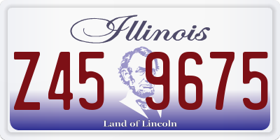 IL license plate Z459675