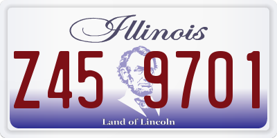 IL license plate Z459701