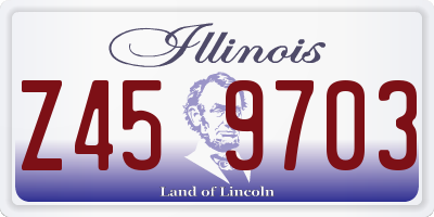 IL license plate Z459703